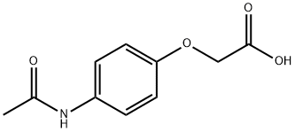 (4-アセトアミドフェノキシ)酢酸 化学構造式