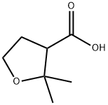 2,2-Dimethyltetrahydrofuran-3-carboxylic acid Struktur
