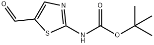 5-甲酰基噻唑-2-氨基甲酸叔丁酯, 391668-77-2, 结构式