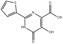 5,6-DIHYDROXY-2-THIOPHEN-2-YL-PYRIMIDINE-4-CARBOXYLIC ACID Structure