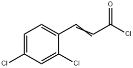 (2E)-3-(2,4-ジクロロフェニル)アクリロイルクロリド 化学構造式