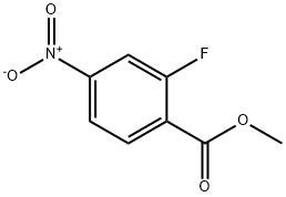 2-フルオロ-4-ニトロ安息香酸メチル 化学構造式