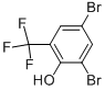 2,4-二溴-6-三氟甲基苯酚,392-92-7,结构式