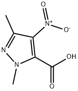 2,5-二甲基-4-硝基-2H-吡唑-3-羧酸, 3920-37-4, 结构式