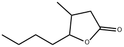 5α-ブチル-4β-メチル-2,3,4,5-テトラヒドロフラン-2-オン 化学構造式