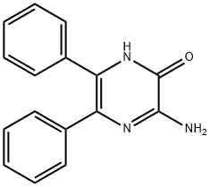 3-AMINO-5,6-DIPHENYL-1H-PYRAZIN-2-ONE 结构式