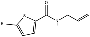 N-アリル-5-ブロモ-2-チオフェンカルボキサミド 化学構造式