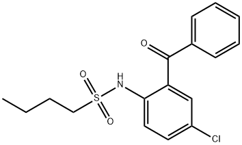 N-(2-苯甲酰基-4-氯苯基)丁烷-1-磺酰胺 结构式