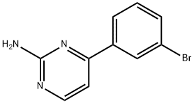 2-AMINO-4-(3-BROMOPHENYL)PYRIMIDINE Structure