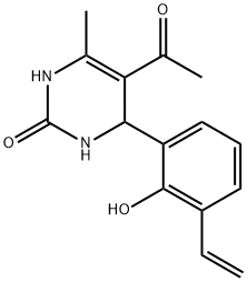 2(1H)-Pyrimidinone,5-acetyl-4-(3-ethenyl-2-hydroxyphenyl)-3,4-dihydro-6-methyl-(9CI) Structure