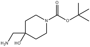 4-(氨基甲基)-4-羟基哌啶-1-甲酸叔丁酯,392331-66-7,结构式