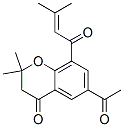 6-Acetyl-2,3-dihydro-2,2-dimethyl-8-(3-methyl-1-oxo-2-butenyl)-4H-1-benzopyran-4-one Structure