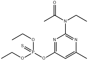 Thiophosphoric acid O-[2-[acetyl(ethyl)amino]-6-methylpyrimidin-4-yl]O,O-diethyl ester,39247-96-6,结构式