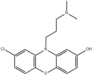 2-クロロ-10-[3-(ジメチルアミノ)プロピル]-8-ヒドロキシ-10H-フェノチアジン 化学構造式