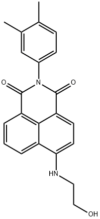 2-(3,4-diMethylphenyl)-6-[(2-hydroxyethyl)aMino]-1H-benzo[de]isoquinoline-1,3(2H)-dione Struktur