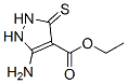 1H-Pyrazole-4-carboxylicacid,5-amino-2,3-dihydro-3-thioxo-,ethylester(9CI) Structure