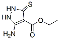 1H-Pyrazole-4-carboxylicacid,5-amino-2,3-dihydro-3-thioxo-,ethylester(9CI),392672-02-5,结构式