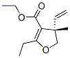 3-Furancarboxylicacid,4-ethenyl-2-ethyl-4,5-dihydro-4-methyl-,ethylester,(4S)-(9CI) Struktur