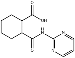 Cyclohexanecarboxylic acid, 2-[(2-pyrimidinylamino)carbonyl]- (9CI) Structure