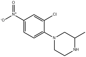 1-(2-Chloro-4-nitrophenyl)-3-methylpiperazine Structure