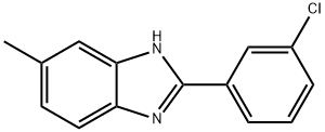 2-(3-CHLOROPHENYL)-5-METHYLBENZIMIDAZOLE, 392720-65-9, 结构式
