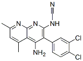 Cyanamide, [4-amino-3-(3,4-dichlorophenyl)-5,7-dimethyl-1,8-naphthyridin-2-yl]- (9CI) Structure
