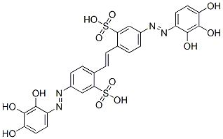 2,2'-(1,2-Ethenediyl)bis[5-[(2,3,4-trihydroxyphenyl)azo]benzenesulfonic acid]|