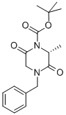 1-BENZYL-3(R)-METHYL-4-TERT-BUTOXY-CARBONYL-PIPERAZINE-2,5-DIONE Structure