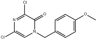 2(1H)-Pyrazinone, 3,5-dichloro-1-[(4-methoxyphenyl)methyl]- Struktur