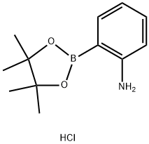 2-氨基苯基硼酸频哪醇酯盐酸盐, 393877-09-3, 结构式