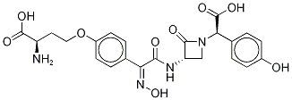 (3S,αR)-3-[[[4-[(R)-3-Amino-3-carboxypropoxy]phenyl]-[(Z)-hydroxyimino]acetyl]amino]-α-(4-hydroxyphenyl)-2-oxo-1-azetidineacetic acid|(3S,αR)-3-[[[4-[(R)-3-Amino-3-carboxypropoxy]phenyl]-[(Z)-hydroxyimino]acetyl]amino]-α-(4-hydroxyphenyl)-2-oxo-1-azetidineacetic acid