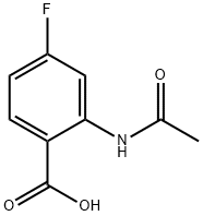 4-乙酰胺基-4-氟苯甲酸 结构式