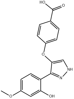 3-(2-Hydroxy-4-Methoxyphenyl)-4-(4-carboxyphenoxy)-1H-pyrazole