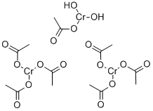 碱性乙酸铬Cr3(OH)2(OOCCH3)7,39430-51-8,结构式