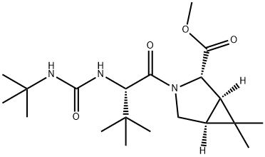 (1S,2S,5R)-Methyl 3-((S)-2-(tert-butoxycarbonylaMino)-3,3-diMethylbutanoyl)-6,6-diMethyl-3-azabicyclo[3.1.0]hexane-2-carboxylate Structure