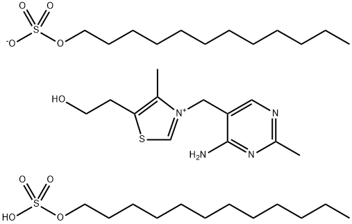 3-[(4-Amino-2-methyl-5-pyrimidinyl)methyl]-5-(2-hydroxyethyl)-4-methylthiazolium dodecyl sulfate Structure