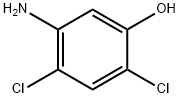 2,4-二氯-5-氨基苯酚 结构式