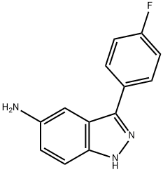 3-(4-氟苯基)-1H-吲唑-5-胺 结构式