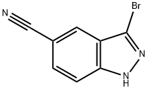 3-BROMO-5-CYANO (1H)INDAZOLE 化学構造式