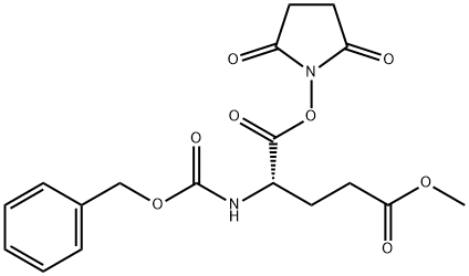 (S)-5-[(2,5-ジオキソ-1-ピロリジニル)オキシ]-5-オキソ-4-[[(ベンジルオキシ)カルボニル]アミノ]吉草酸メチル 化学構造式