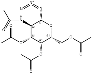 Azido 2-AcetaMido-2-deoxy-3,4,6-tri-O-acetyl-β-D-galactopyranosyl Struktur