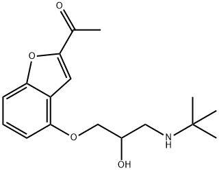 1-[4-[3-(tert-Butylamino)-2-hydroxypropoxy]2-benzofuranyl]ethanone 结构式