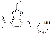 1-[2-Ethyl-7-(2-hydroxy-3-isopropylaminopropoxy)-4-benzofuranyl]ethanone 结构式