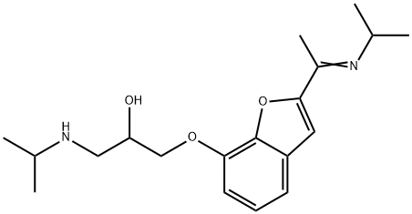 1-[(1-Methylethyl)amino]-3-[[2-[1-[(1-methylethyl)imino]ethyl]benzofuran-7-yl]oxy]-2-propanol Structure