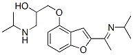 1-[(1-Methylethyl)amino]-3-[[2-[1-[(1-methylethyl)imino]ethyl]benzofuran-4-yl]oxy]-2-propanol 结构式
