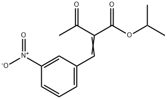 2-(3-ニトロベンジリデン)アセト酢酸イソプロピル 化学構造式
