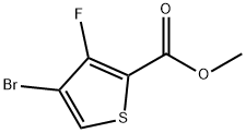 4-溴-3-氟-2-噻吩甲酸甲酯,395664-56-9,结构式