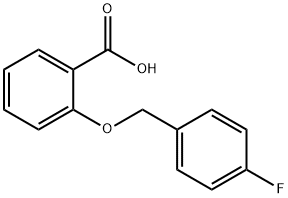 2-[(4-フルオロベンジル)オキシ]安息香酸 化学構造式