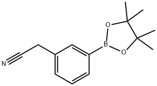 3-シアノメチルフェニルボロン酸, ピナコールエステル 化学構造式