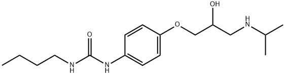 N-Butyl-N'-[4-[2-hydroxy-3-(1-methylethylamino)propoxy]phenyl]urea,39617-74-8,结构式
